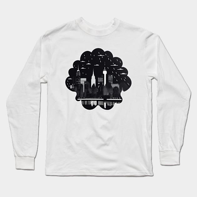 Rainy new York Long Sleeve T-Shirt by K-sh0p